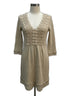 Anthropologie · Crocheted Detail Dress · Small · Wheat