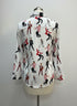 Fashion Top · Elvis Print · Large · WhiteBlk