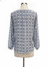 Tahari · Blouse · 1X · White and Blue
