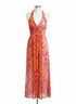 Tommy Bahama · Halter Dress · Medium · Orange Multi Paisley