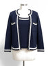 Chico's · Knit Top + Cardigan Set · XLarge · NavyWhite