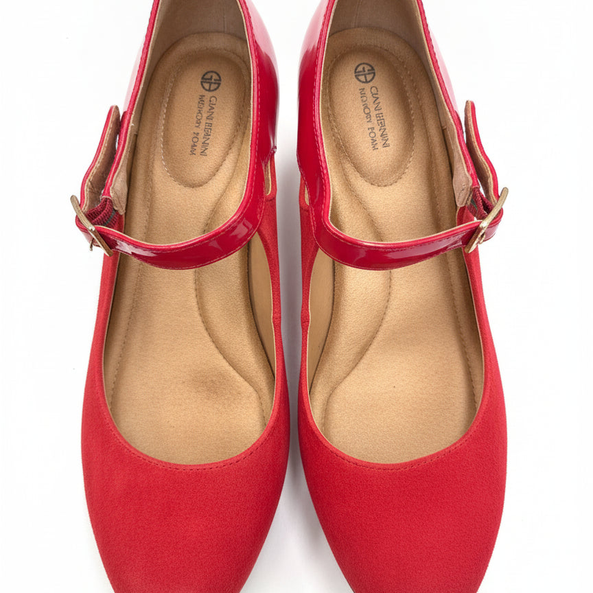 Giani Bernini · Velma Pumps · 9 · Red Suede