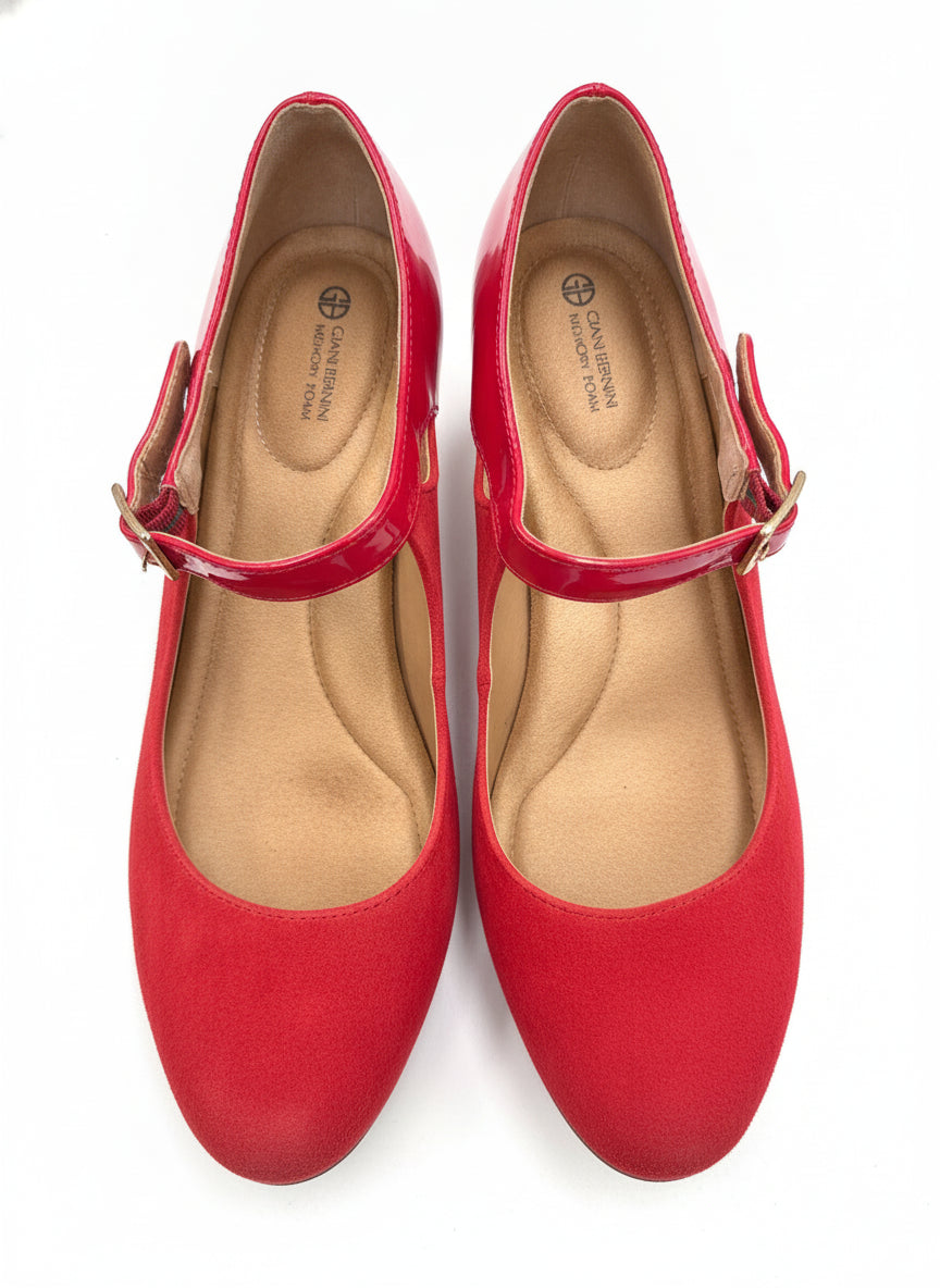 Giani Bernini · Velma Pumps · 9 · Red Suede