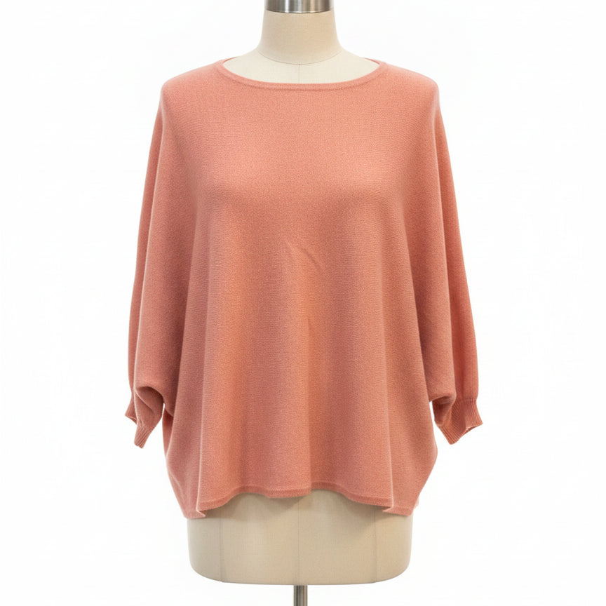 Garnet Hill · Dolman Sleeve · Small · Peach