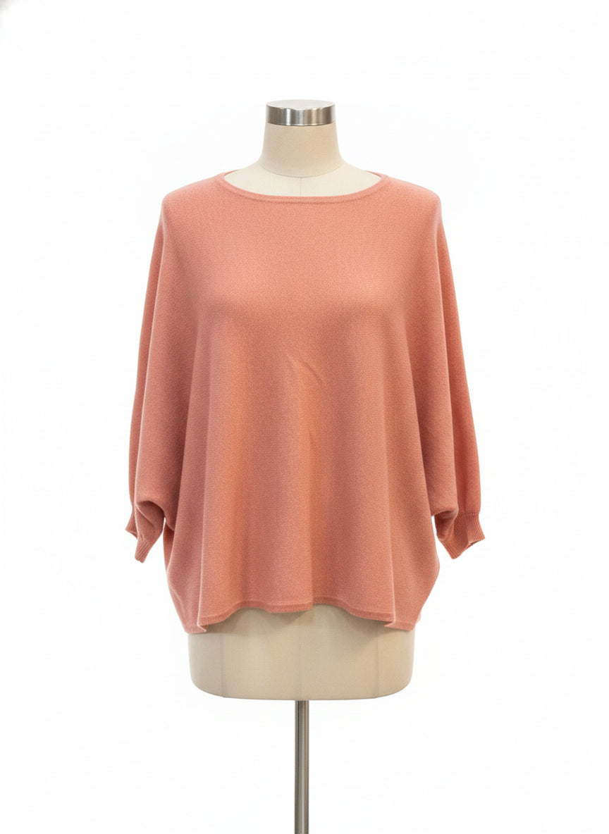 Garnet Hill · Dolman Sleeve · Small · Peach