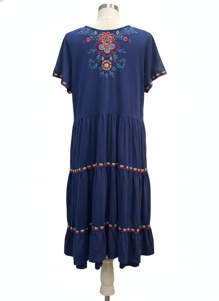 Johnny Was · NavyMulti Embroidered · Medium · NavyMulti