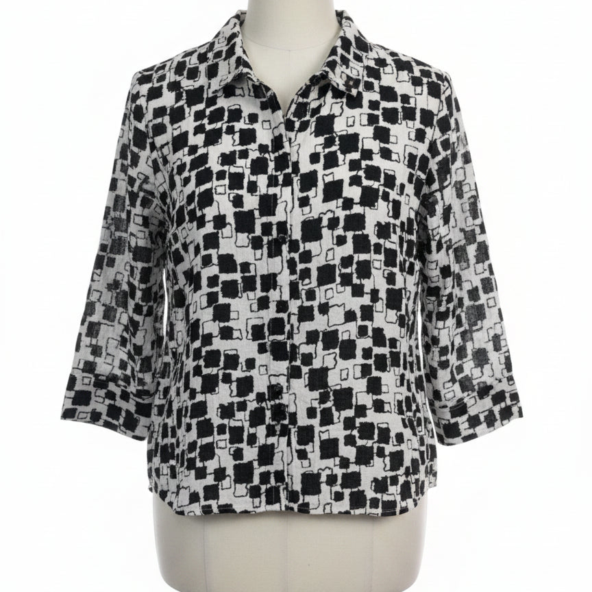 Habitat · Tunic Shirt · Large · Black/White