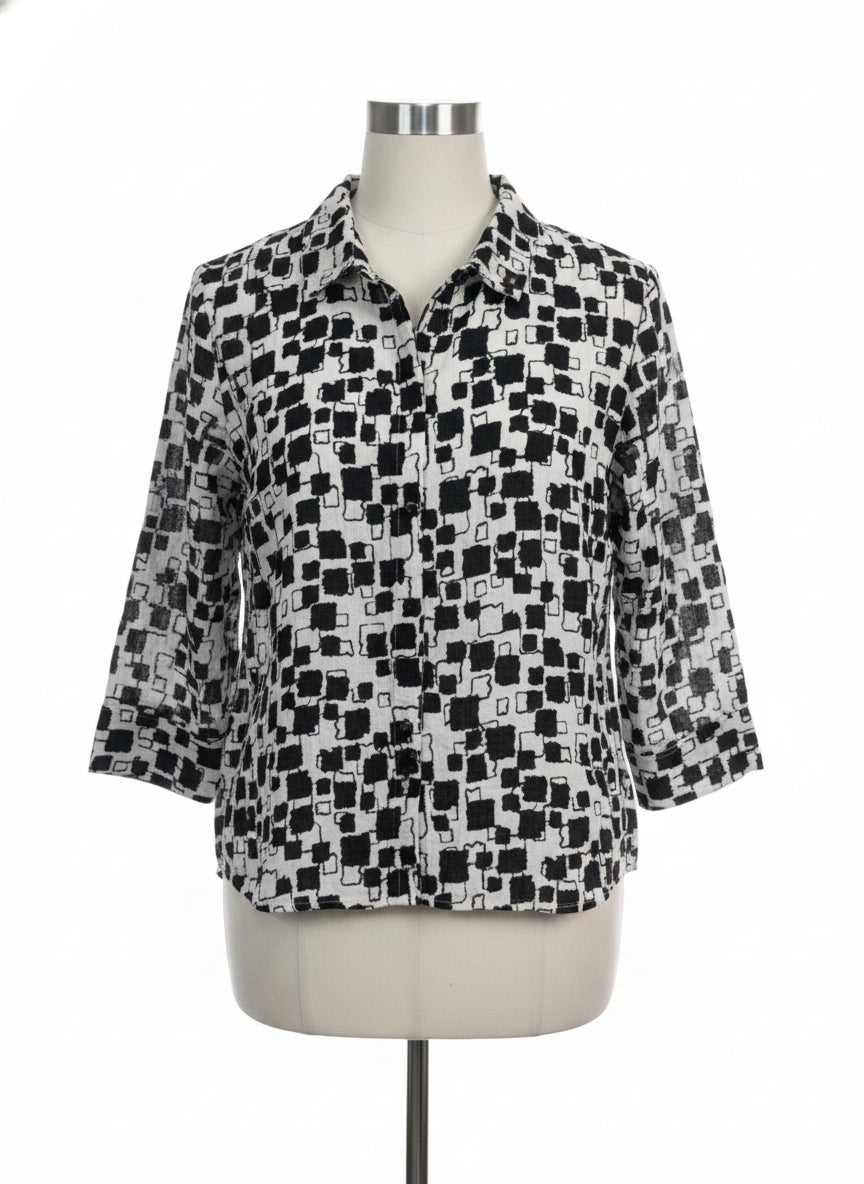 Habitat · Tunic Shirt · Large · Black/White