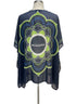 NHL · Sheer Caftan Floral Mandala · OS · NavyLime