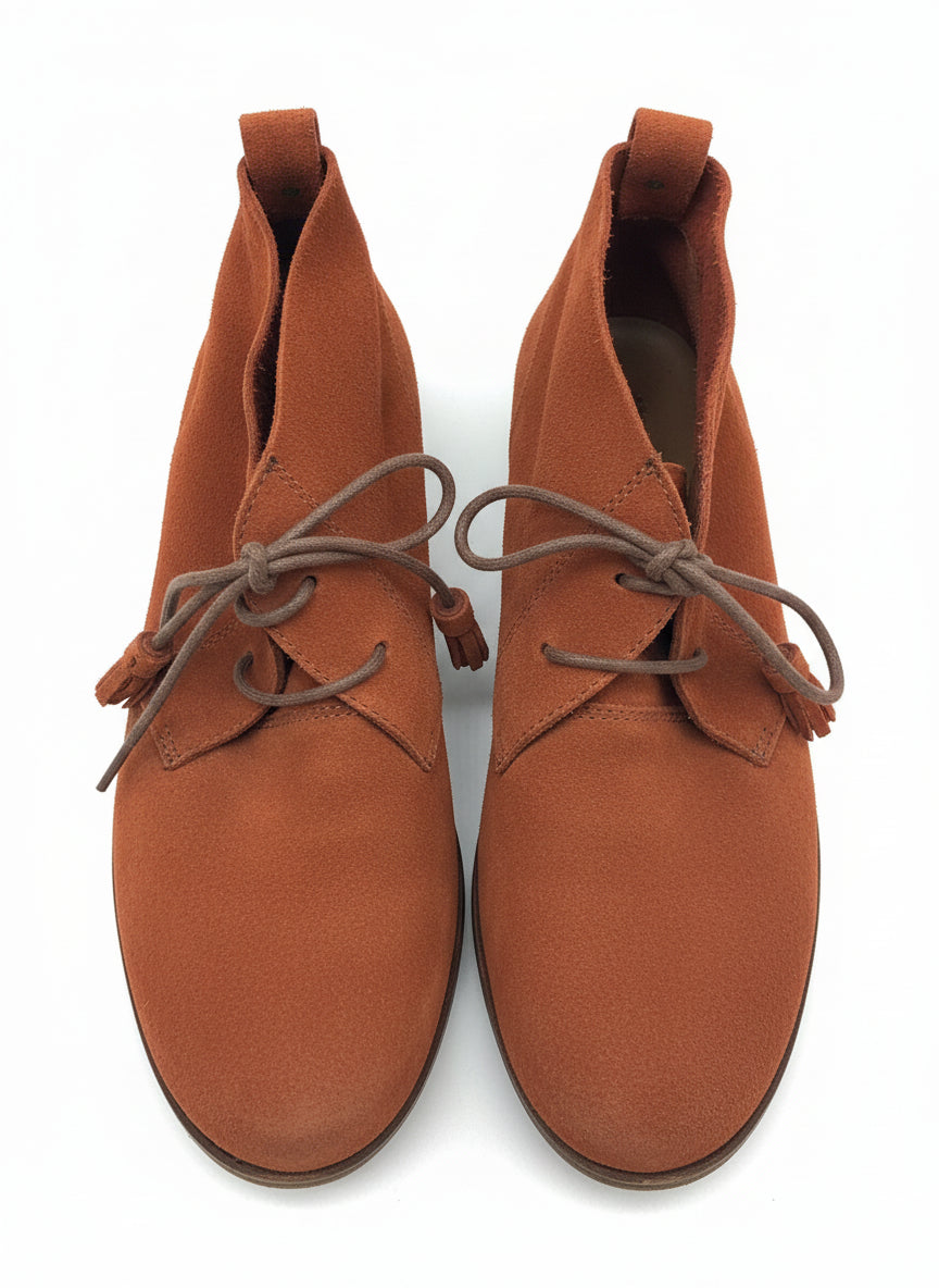 Hush Puppies · Moyen Lace Up Tassels Ankle Booties · 9 · Burnt Orange