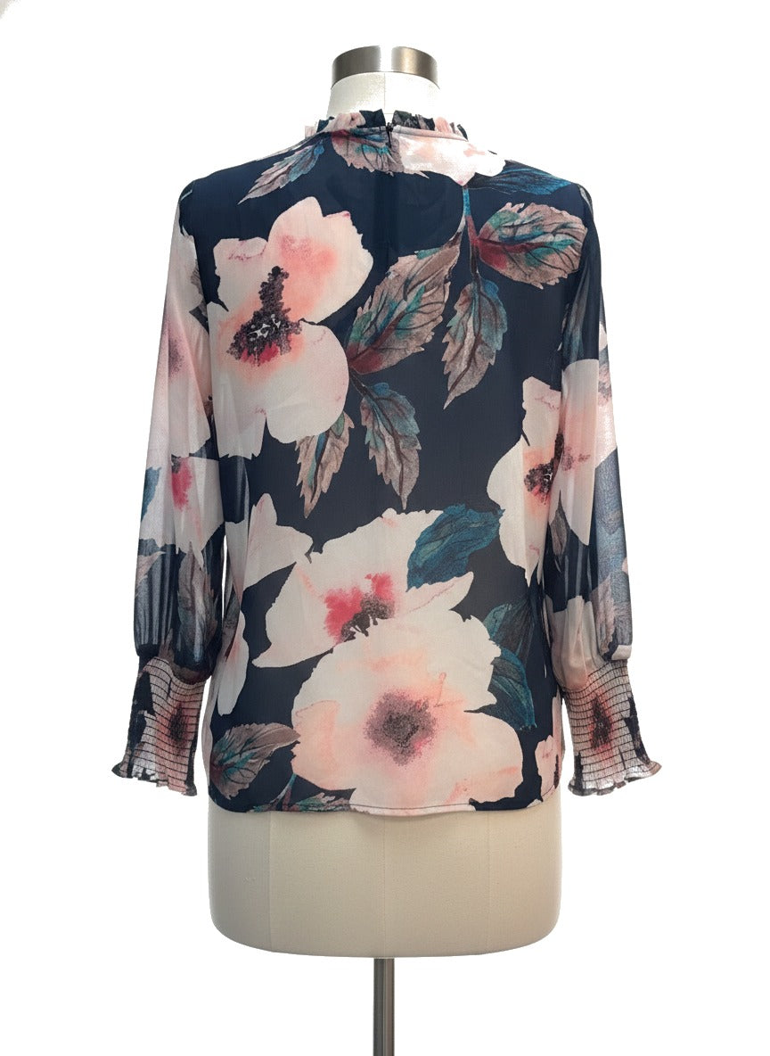 Creation · Blouse · 12 · NavyPink Floral