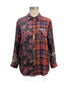 JohnnyWas · PlumOrg Plaid 100% Silk and Cotton Floral Print · XSmall · PlumOrg Plaid
