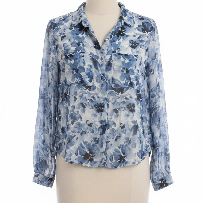 Bella Dahl · Shirt · Medium · Blue/White Floral
