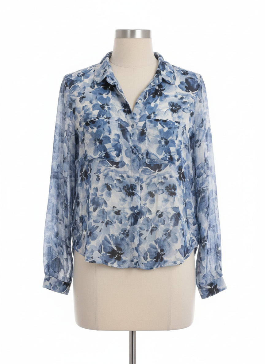 Bella Dahl · Shirt · Medium · Blue/White Floral