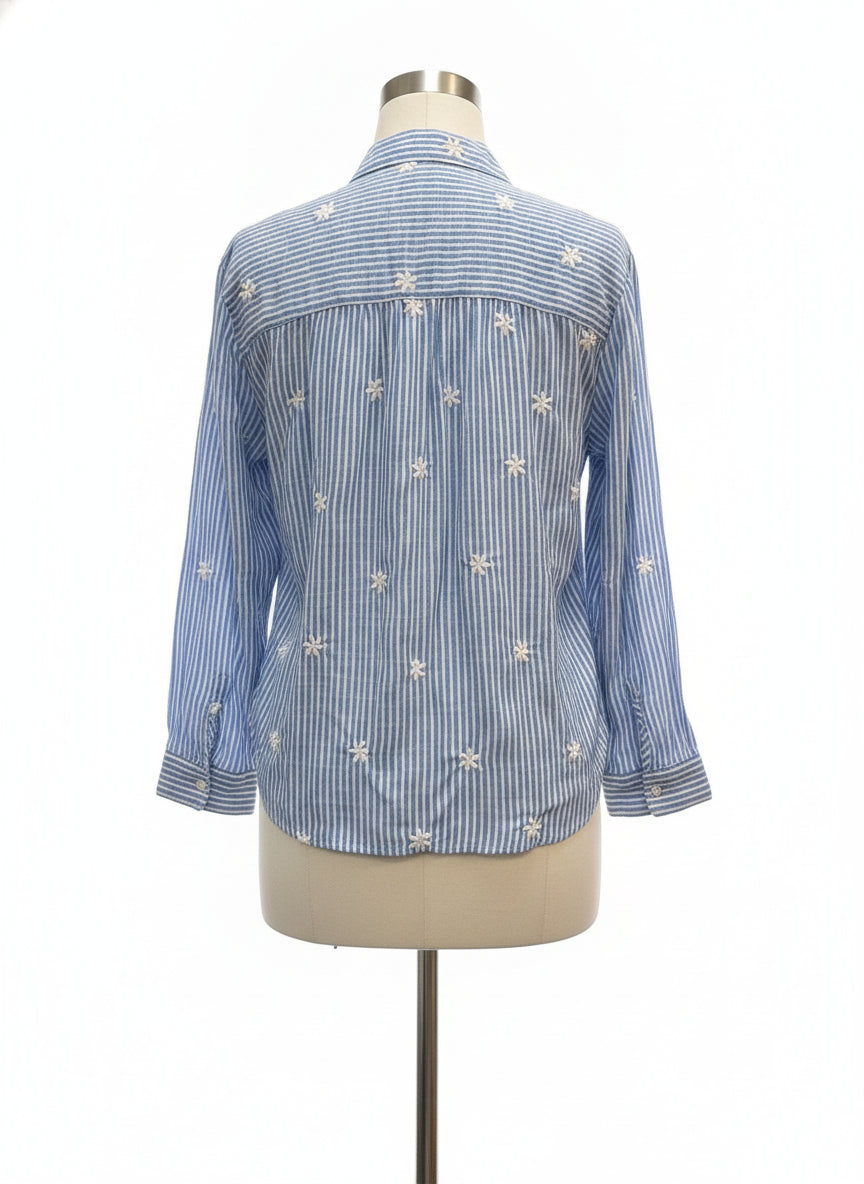 Jane & Delancey · Shirt · Small · Blue/White