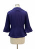 Jerry.T · 3/4 Sleeve Jacket Ruchted Collar · Medium · Purple