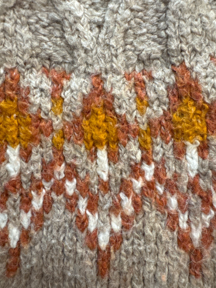 NicoleMiller · Fair Isle · Small · BrownOrange