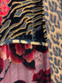 John Mark · Open Drape Cardigan · Large · Black Multi-color