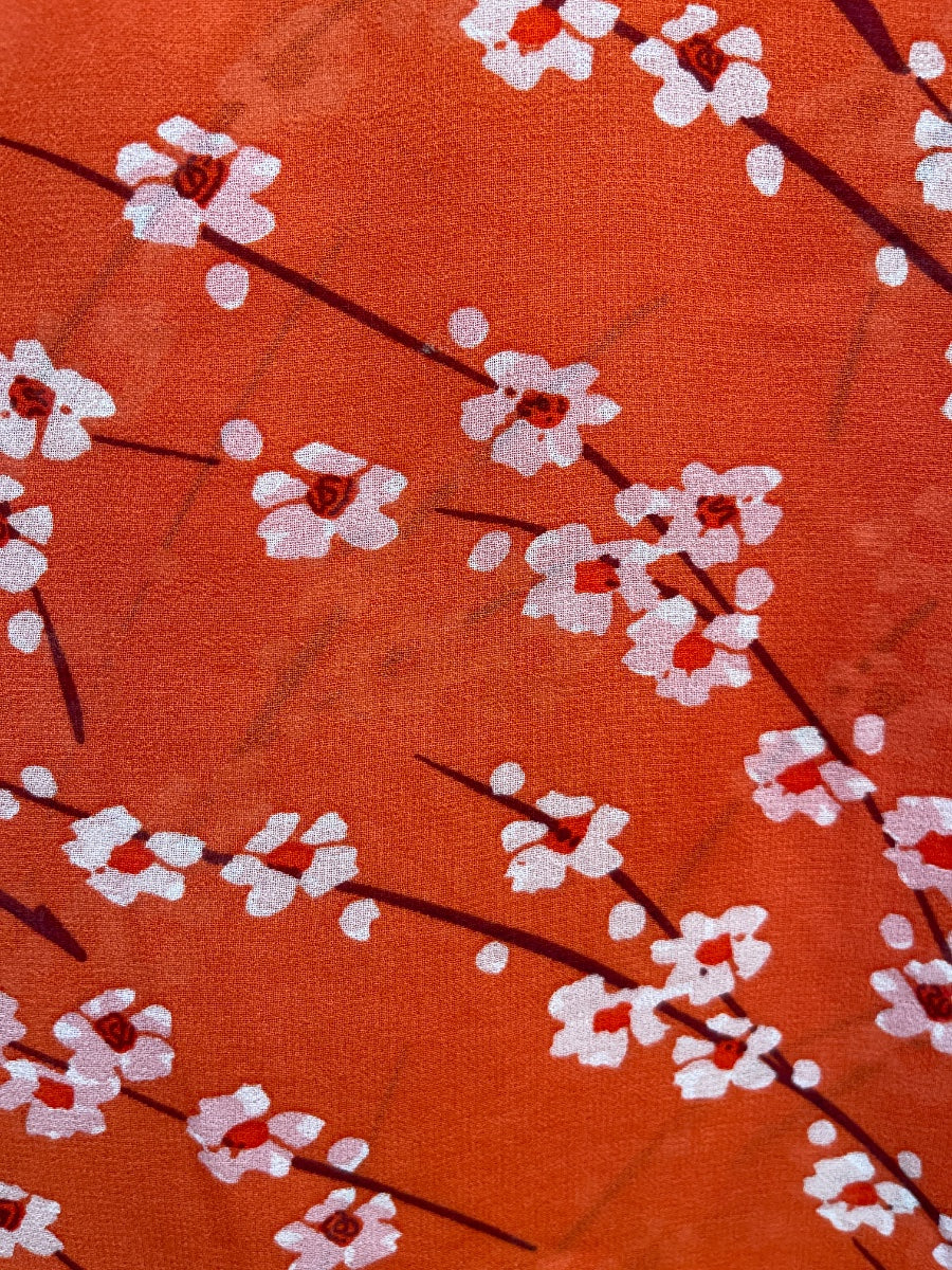 CABI · Cherry Blossom Chiffon Blouse · Medium · CoralPink