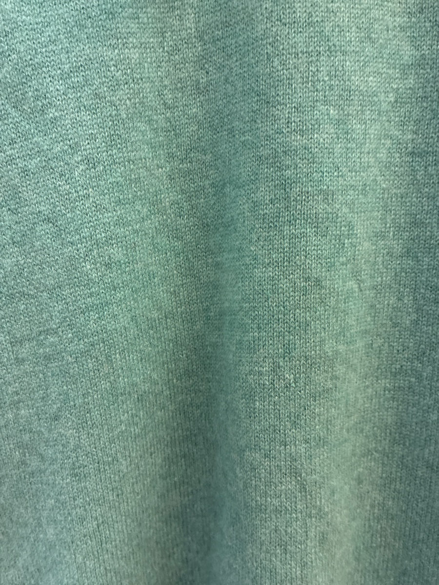 Charter Club · Cashmere Hoodie w/ Yellow Trim · Medium · SeaGreen