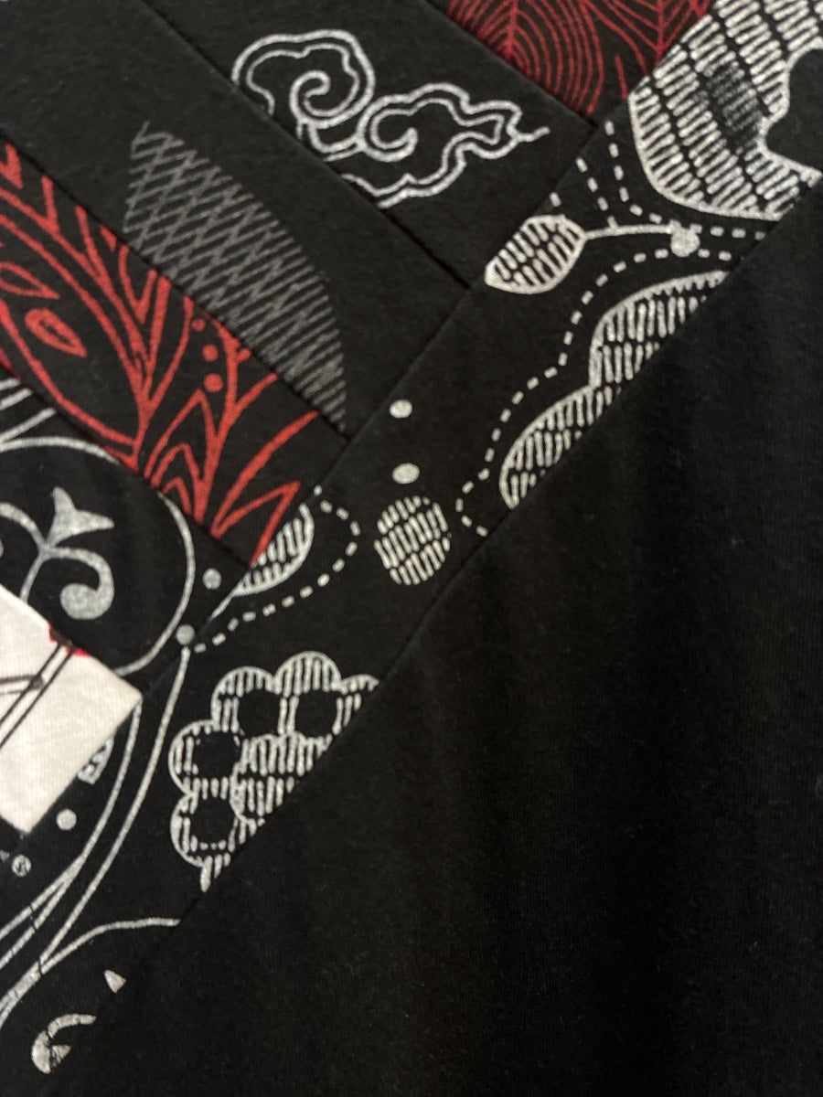 Leopards&Roses · BlackRose Embroidered Patchwork Dress · Small · BlackRose