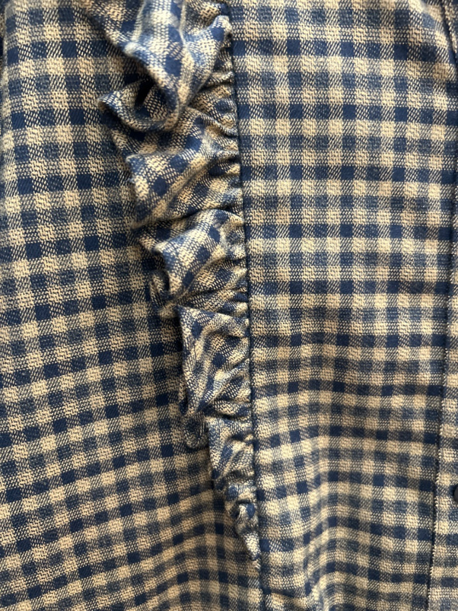 Anthropologie · Blue Tassel · Small · Black/Tan Gingham