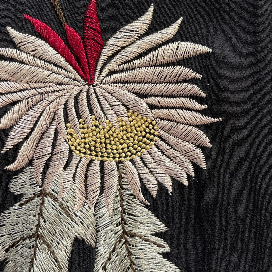 Anthropologie Elevenses · Floral Embroidered Bomber Jacket · Medium · Black