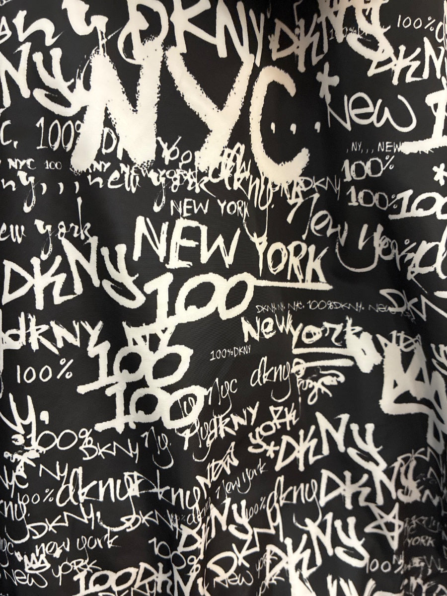DKNY · Graffiti Rain jacket · Small · Black/White