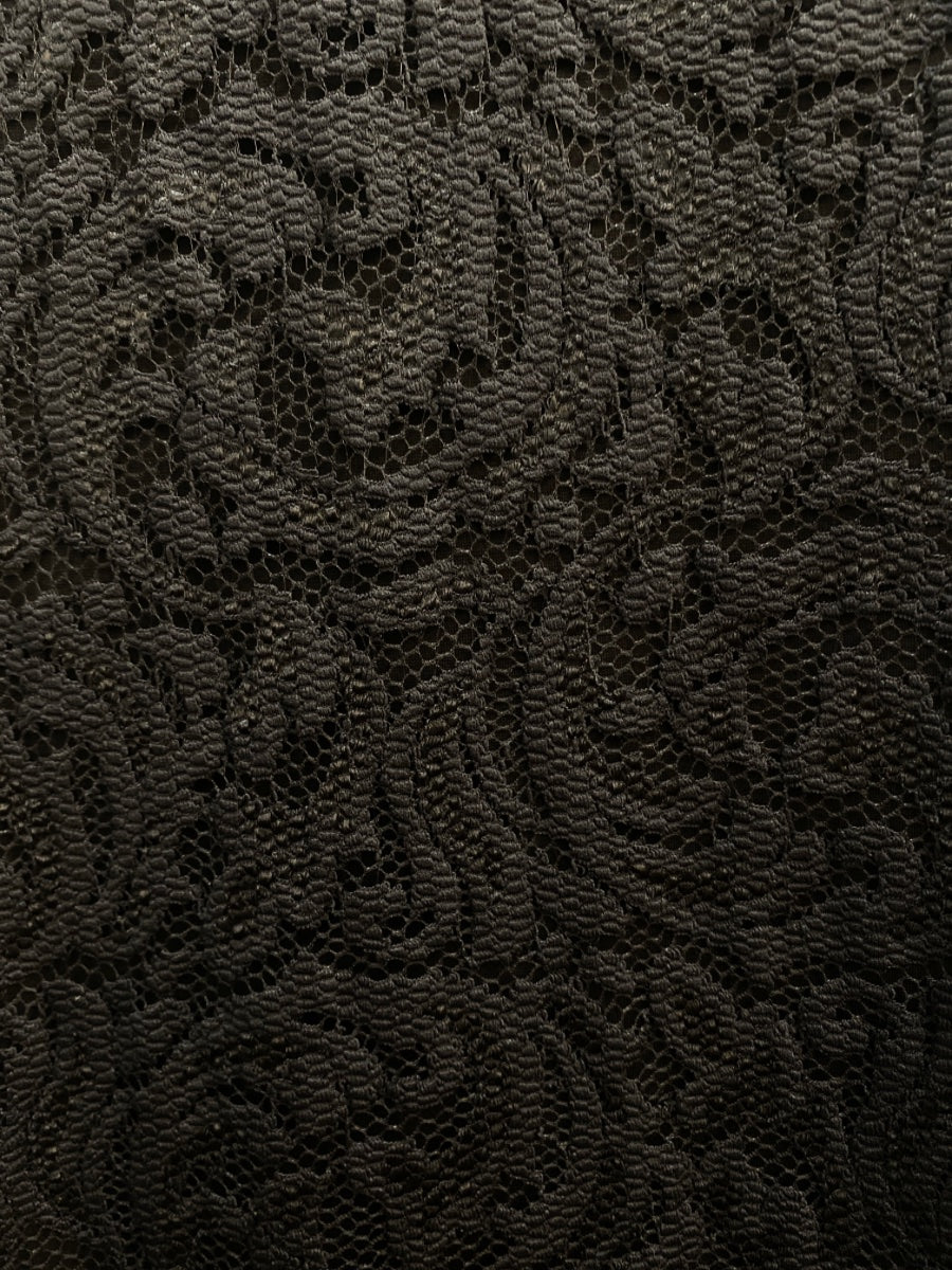 Garnet Hill · Black Lace Overlay · 10 · Black