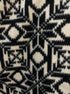 LandsEnd · Fleece Quarter Zip w/ Nordic Snowflake · Large · BlackWhite