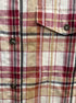 Alfred Dunner · Roll Tab Shirt · Large · BeigeMulti Plaid