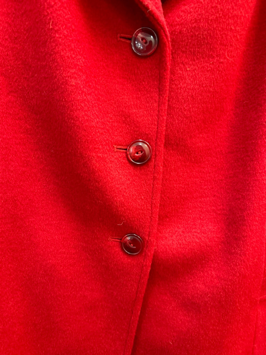 J. Jill · Wool Blend Coat · 1X · Red