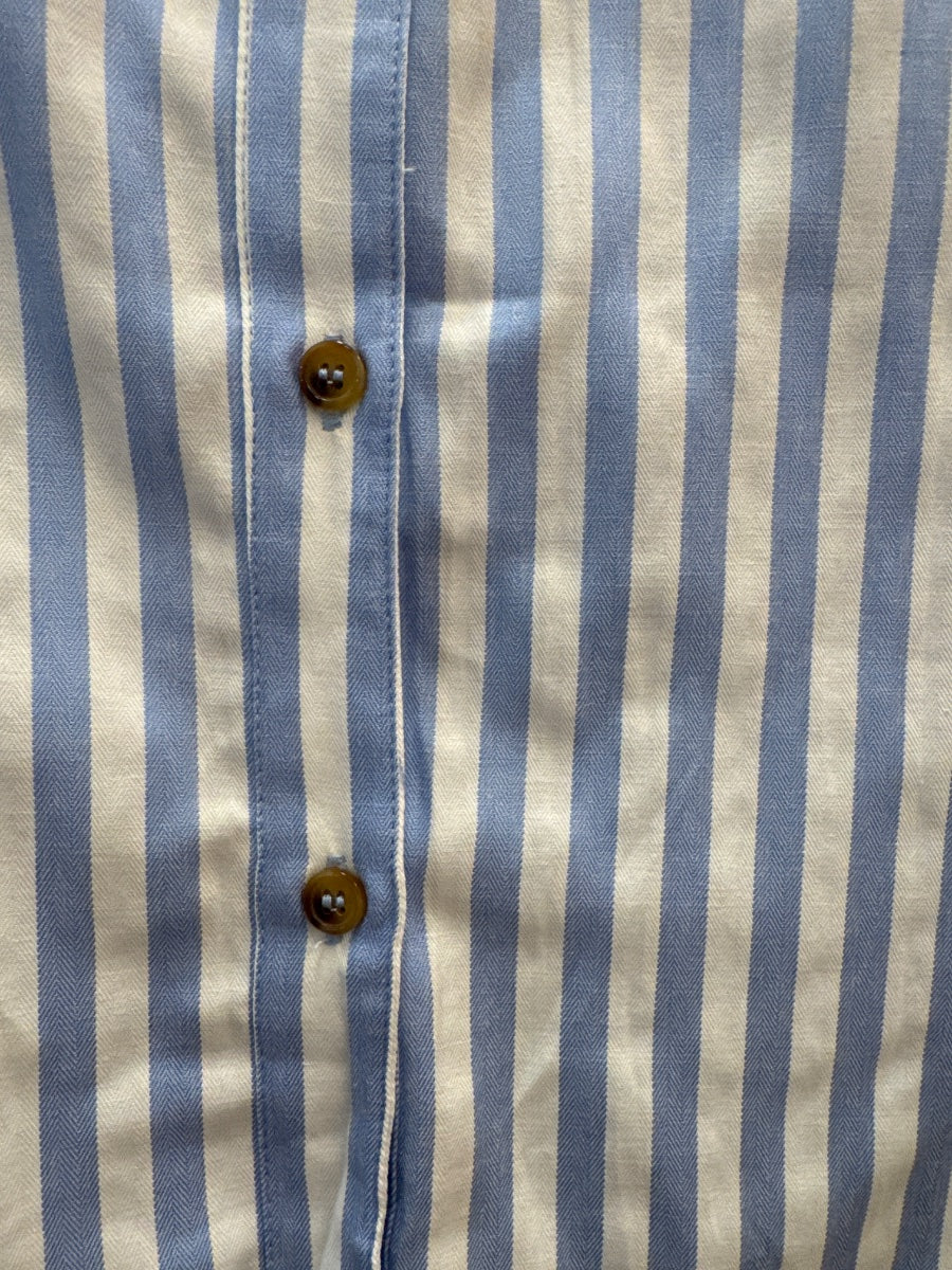 Cicy Bell · Elbow Length Top · Large · Blue/White