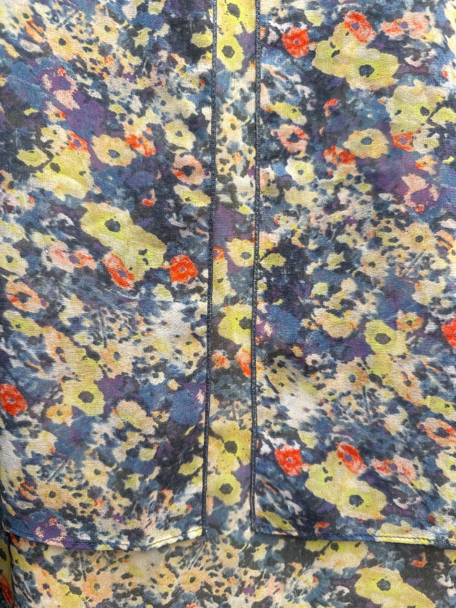 CABi · Positano Layered Tank · S/M · BlueYellow Floral