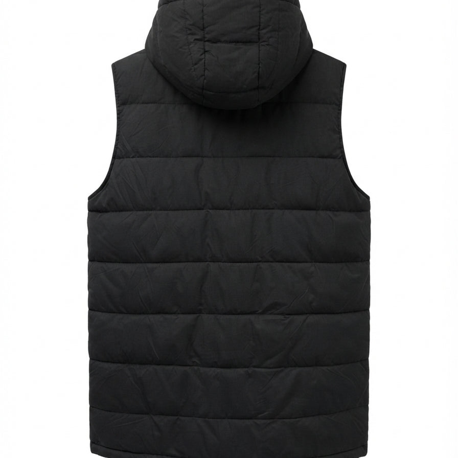 Zella · Puffer Hooded, Tunic Vest · Large · Black