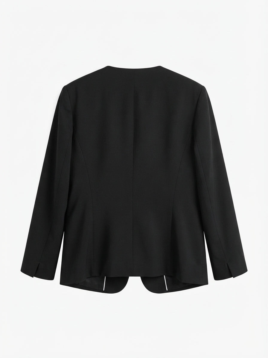 Talbots · One Side Ruffle · 14 · Black