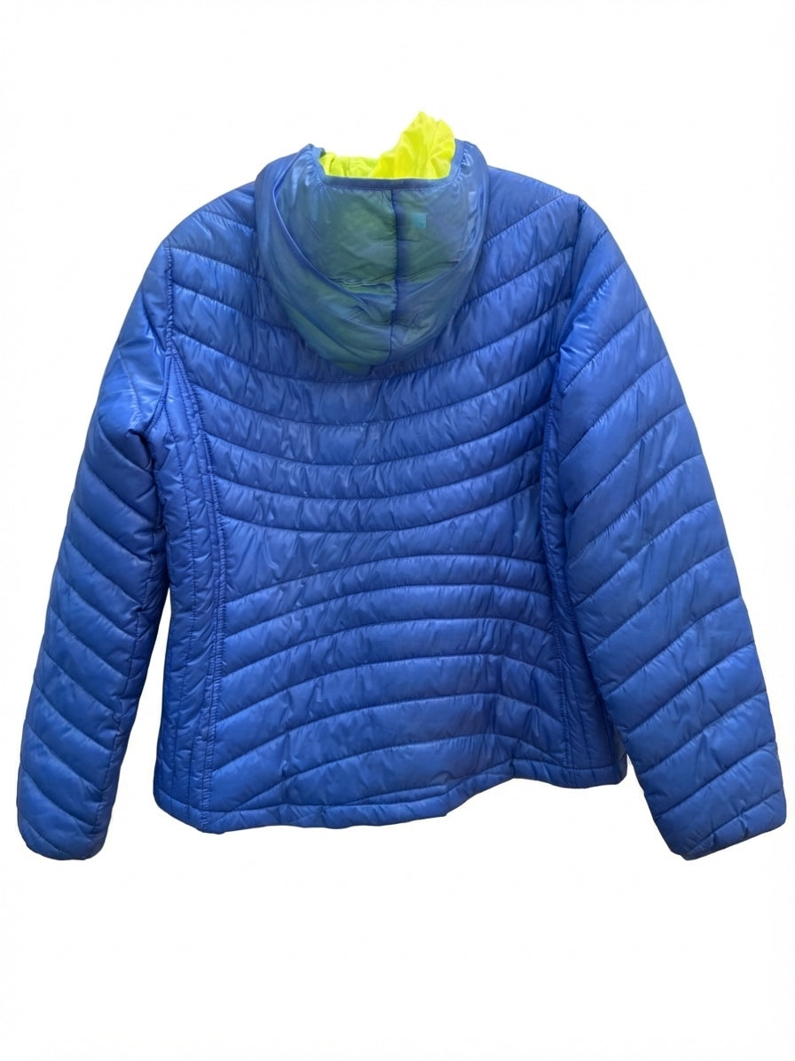 Tek Gear · Hooded Puffer Jacket Warmtek · Large · Blue Yellow