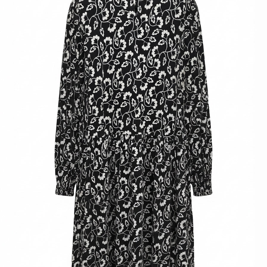 Boden · Longsleeve Dress · 20 · BlackWhite Floral