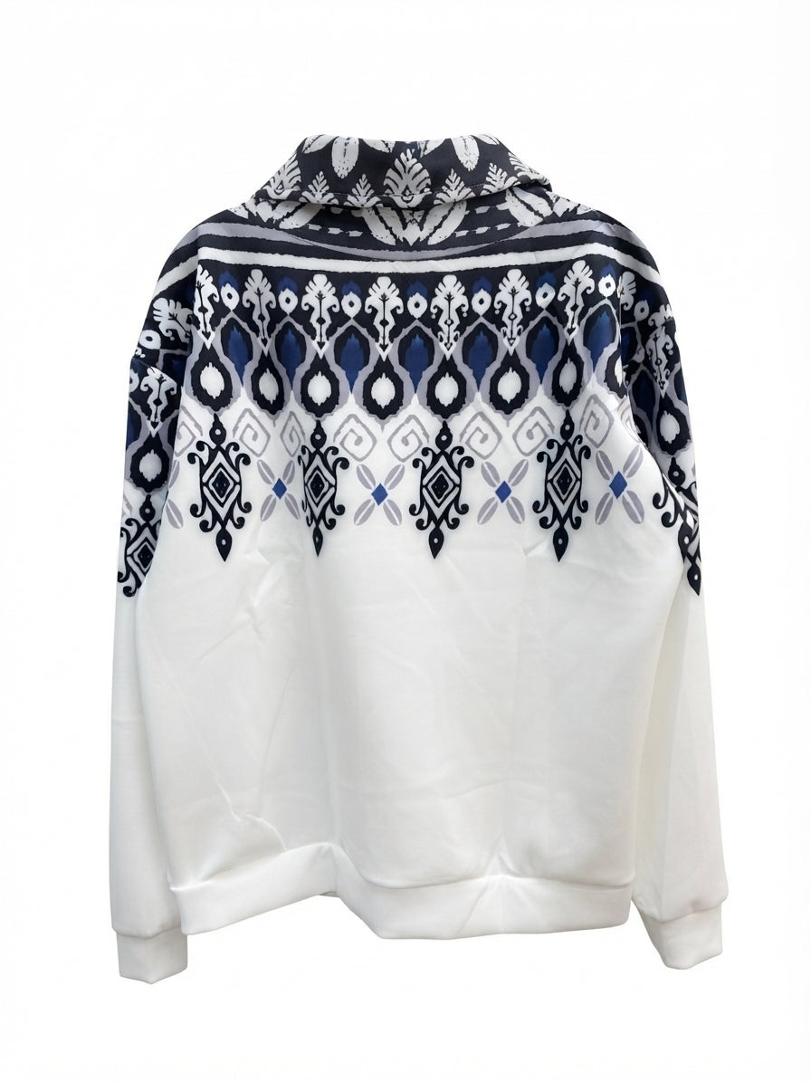 AceGolfs · Fashion Pullover · 1X · White/Navy