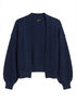 Quince · Open Drape Cardigan · Medium · Navy