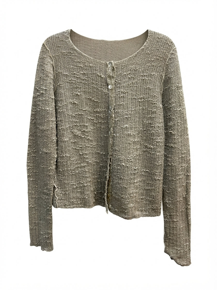 Cut Loose · Button Up Cardigan · Small · Sand