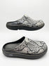 Oofos · Oocloog Recovery Mule · 11 · Black/White Reptile Print
