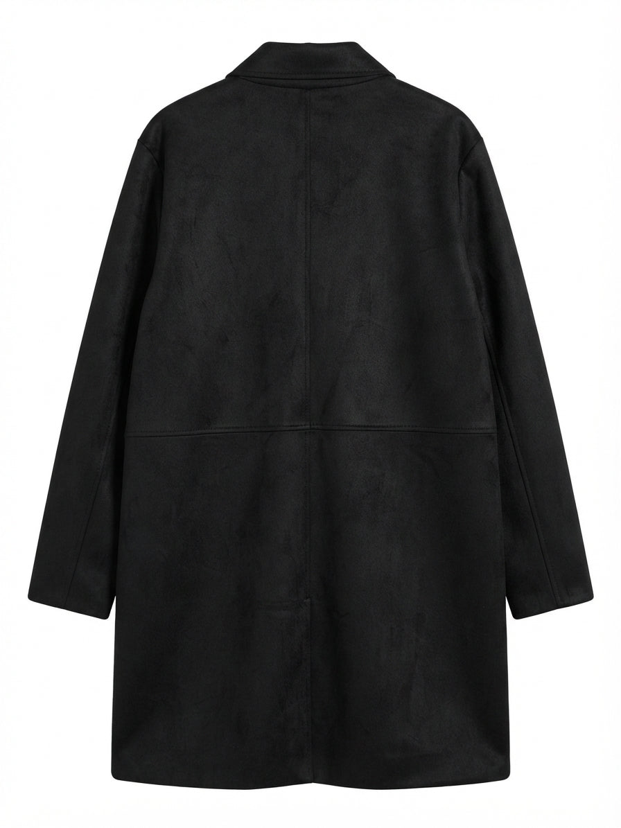 Tahari · Faux Suede Coat · 2X · Black