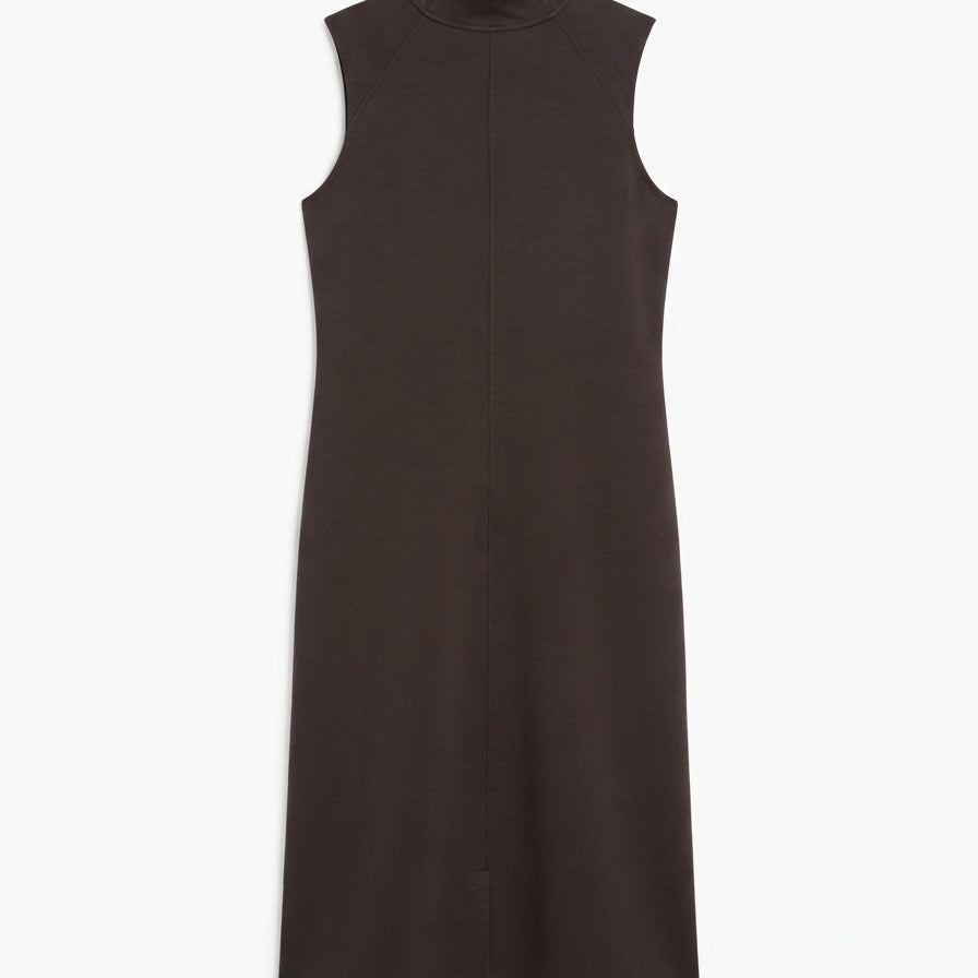 Avia · DarkBrown Mock Neck Scuba Dress · Large · DarkBrown