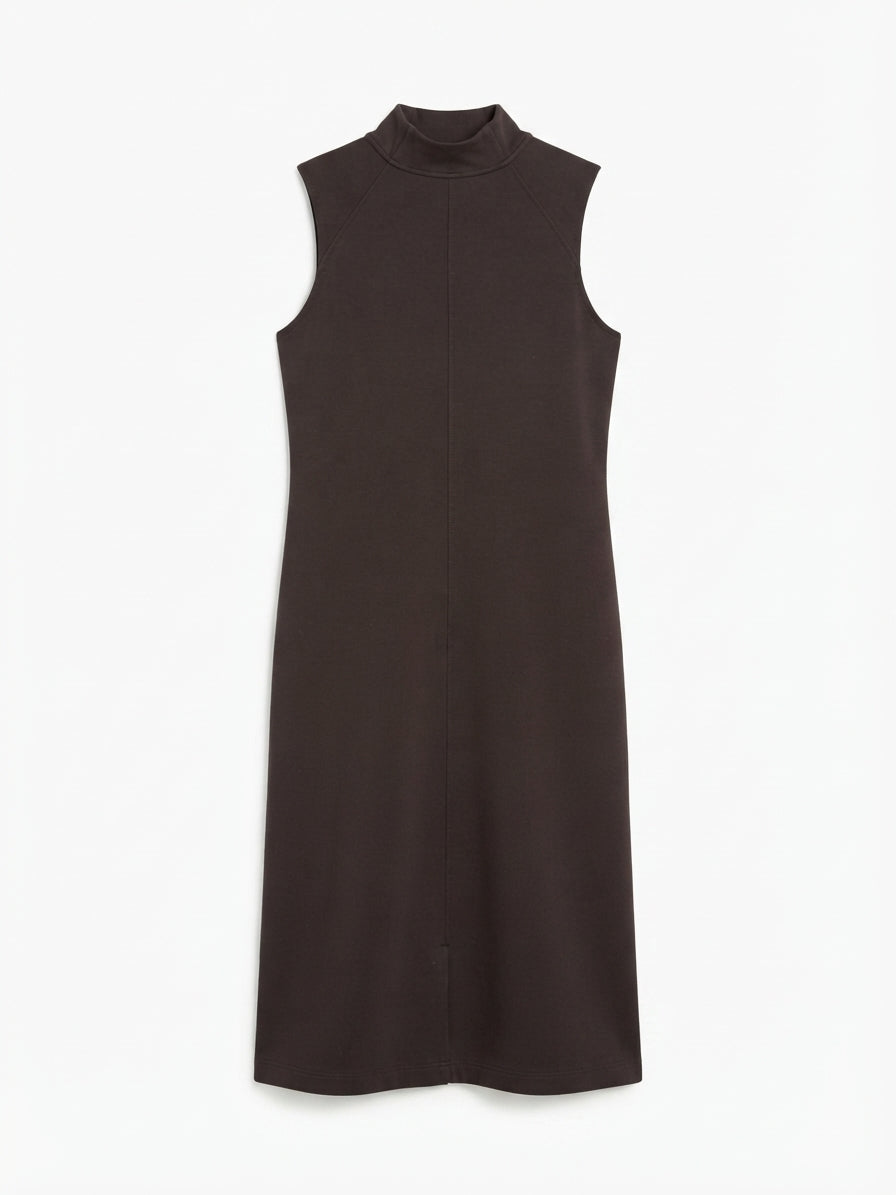 Avia · DarkBrown Mock Neck Scuba Dress · Large · DarkBrown