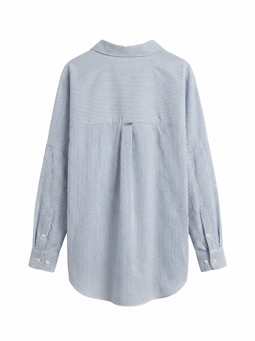 Free People · LongSleeve Shirt · Small · Navy/White