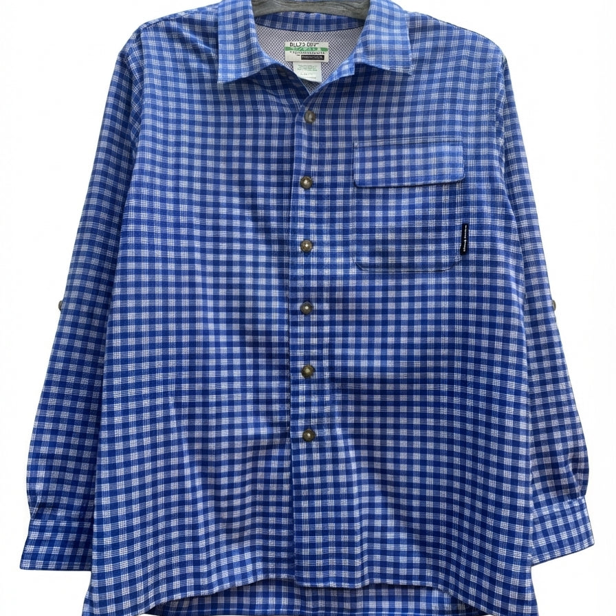 ExOfficio · Buzz Off Insectshield Long Sleeve Shirt · Large · Blue/White
