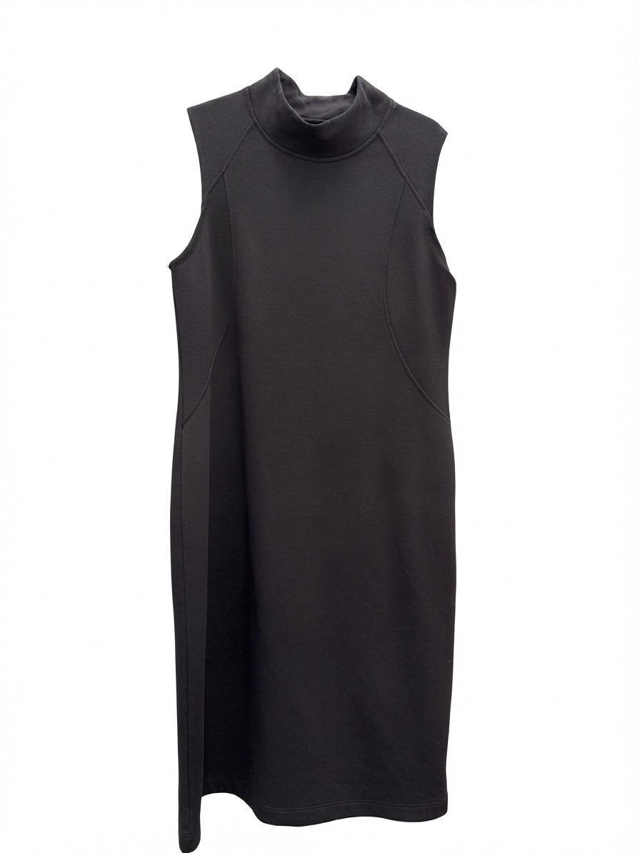 Avia · DarkBrown Mock Neck Scuba Dress · Large · DarkBrown