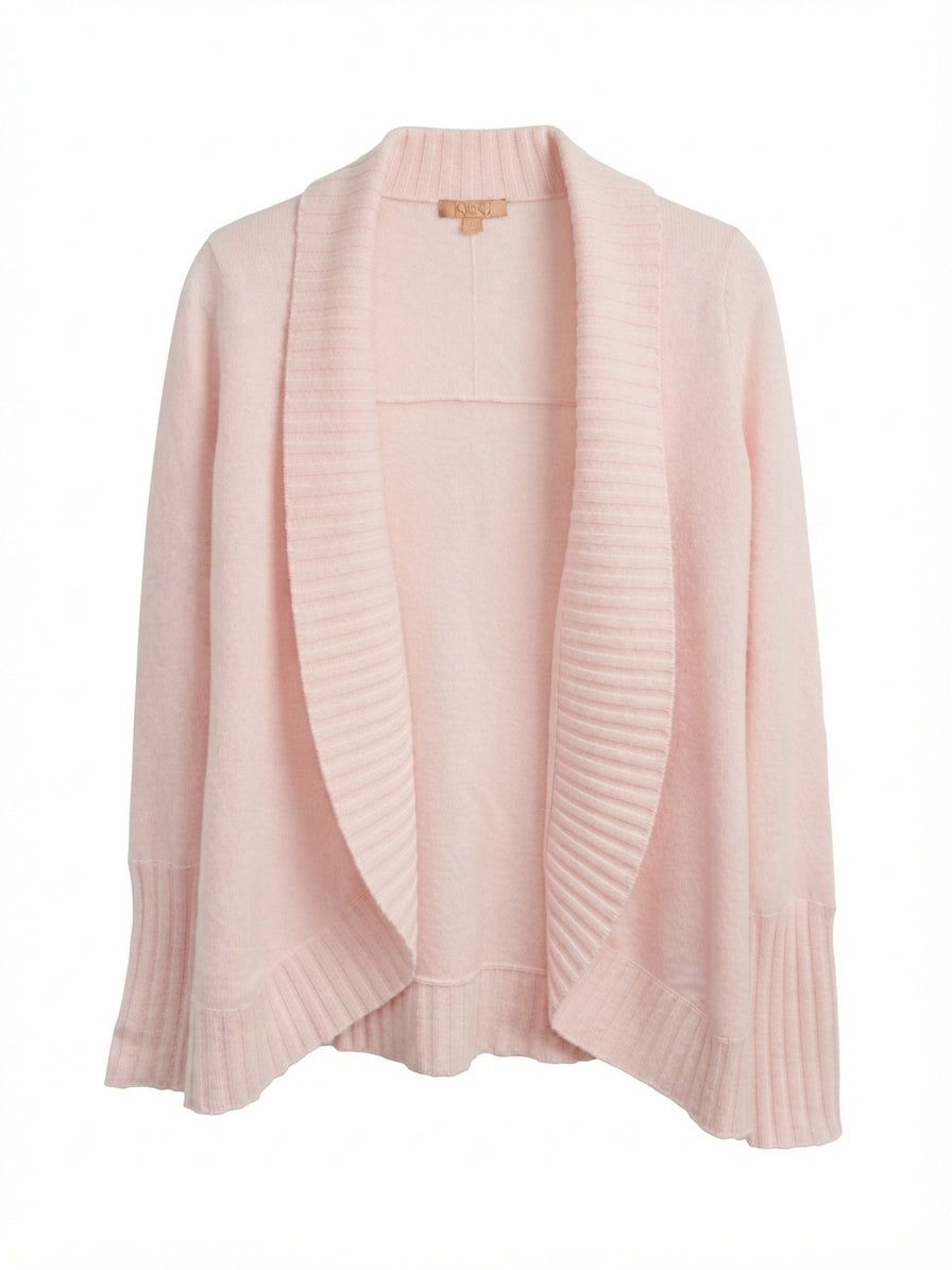 Kier+J · Cashmere Cardigan · Medium · Light Pink