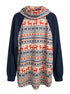 Bloomchic · Nordic Reindeer & Snowflakes · Large · Navy/Red